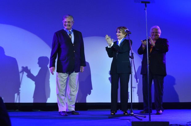 Tarcísio Meira e Glória Menezes em prêmio no Rio (Foto: André Muzell / Ag. News)