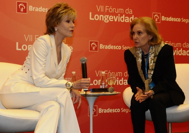 Jane Fonda em SP (Foto: Francisco Cepeda/AgNews)