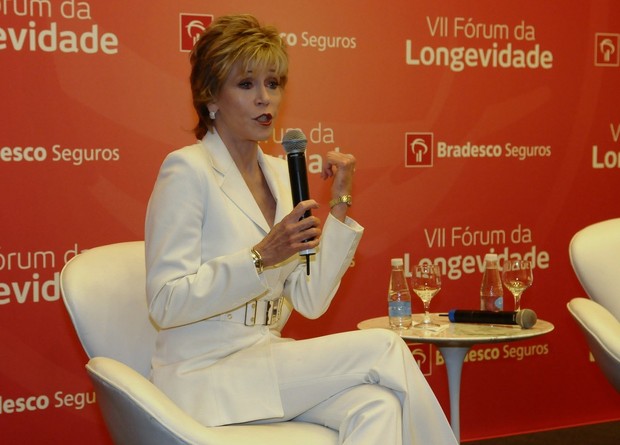 Jane Fonda em SP (Foto: Francisco Cepeda/AgNews)