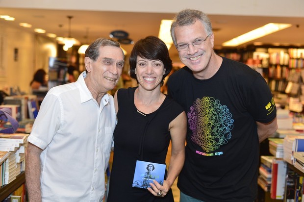 Jorge mautner, Bel Kutner e Pedro Bial em lançamento de CD no Rio (Foto: André Muzell / Ag. News)
