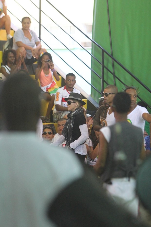 Madonna no Afro Reggae (Foto: Gabriel Reis / AgNews)