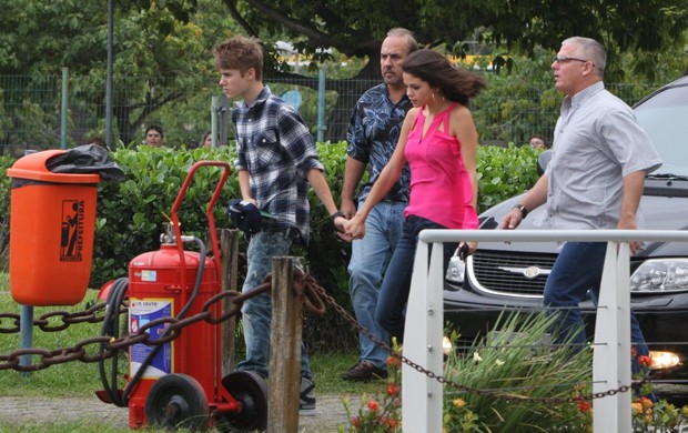 Justin Bieber e Selena Gomez (Foto: Photo Rio News/Gil Rodrigues)