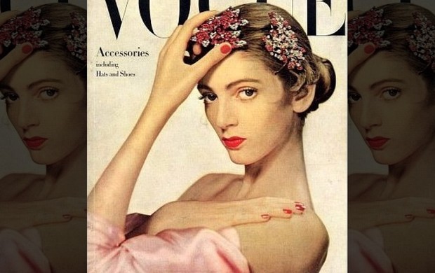 Carmen DellOrefice em sua primeira capa de revista, em 1947 (Foto: Divulgação)