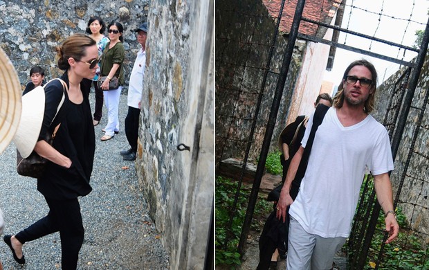 Brad Pitt e Angelina Jolie visitam prisão no Vietnã (Foto: Reuters)