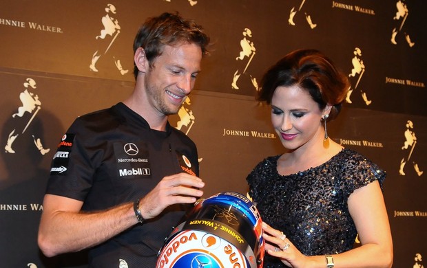 Guilhermina Guinle e Jenson Button (Foto: Francisco Cepeda/ Agnews)