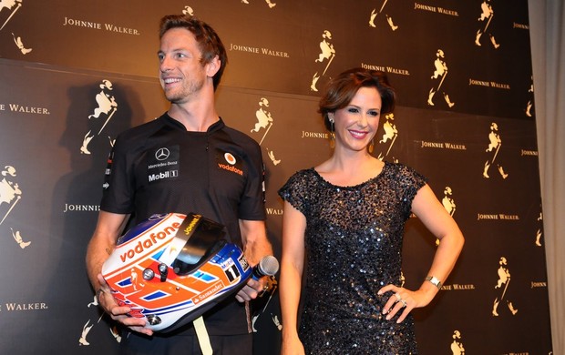 Guilhermina Guinle e Jenson Button (Foto: Francisco Cepeda/ Agnews)