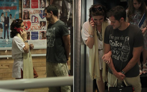Giovanna Antonelli passeia com o marido em shopping do Rio (Foto: Marcos Ferreira / Photo Rio News)