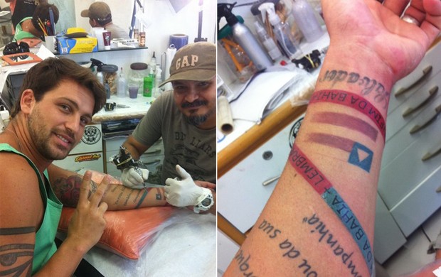 Diogo faz tatuagem (Foto: Divulgação)