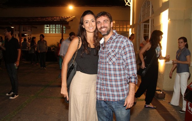 Marcelo Faria e a mulher no show de Gilberto Gil (Foto: Thyago Andrade / Photo Rio News)