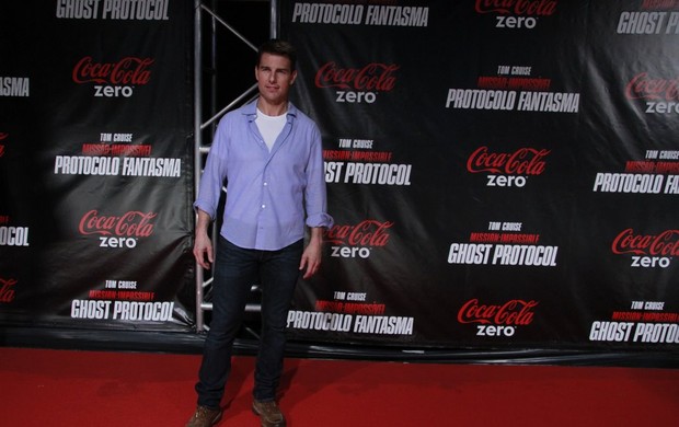 Tom Cruise na première de Missão Impossível 4 (Foto: Isac Luz / EGO)