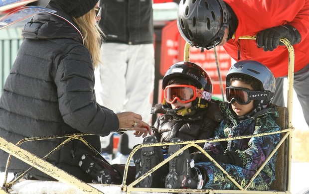 Heidi Klum aproveita férias em família em Aspen (Foto: X17/Agência)