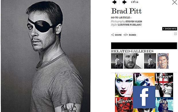 Brad Pitt posa para revista 'Interview' (Foto: Steven Klein/Interview Magazine)