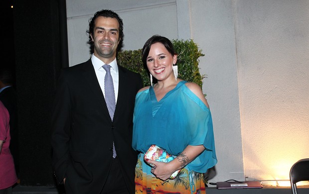 Mariana Belém e o marido no casamento de Emerson Fittipaldi (Foto: Manuela Scarpa / Foto Rio News)