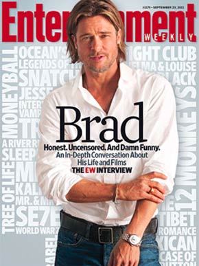 Brad Pitt posa para capa da revista 'Entertainment Weekly' (Foto: Reprodução / Reprodução)