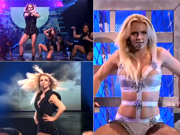 Britney na turnê Femme Fatale (arquivo) (Foto: Reprodução twitter)