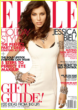Jessica Biel é capa da Elle (Foto: Reprodução)