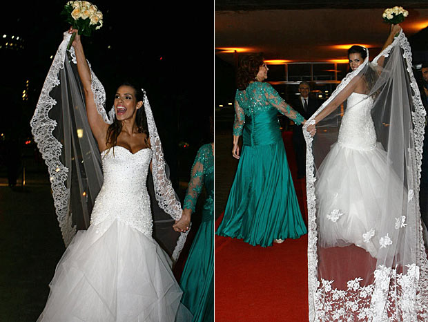 Livia Rossi chega para seu casamento com Roberto Medina (Foto: Marcos Porto/Photorio News)