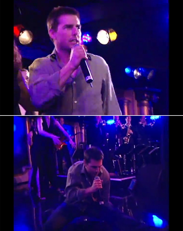 Tom Cruise canta com Staacy Francis (Foto: YouTube / Reprodução)