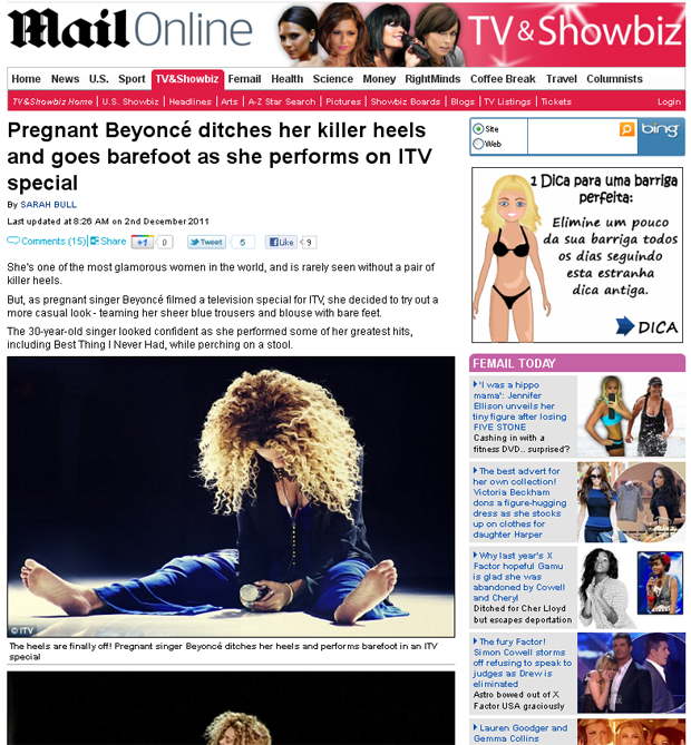 Beyoncé (Foto: Reprodução/ Daily Mail)