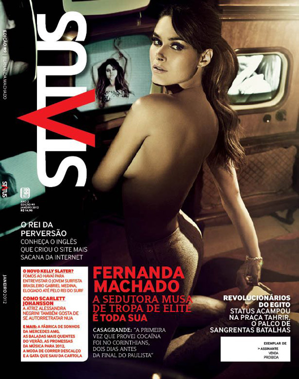 Fernanda Machado na capa da revista "Status" (Foto: Reprodução / Status)