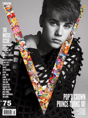Justin Bieber na capa da "V Magazine" (Foto: Reprodução / V Magazine)