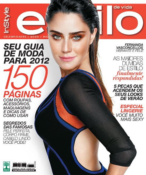 Fernanda Vasconcellos na capa da edição de janeiro da revista 'Estilo' (Foto: Reprodução)