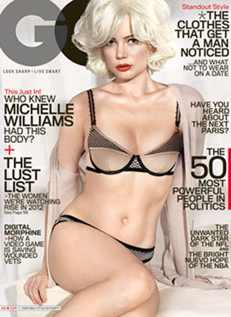 Michelle Williams na capa da GQ (Foto: Reprodução)