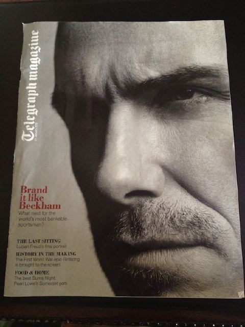 David Beckham na 'Telegraph Magazine' (Foto: Twitter/Reprodução)