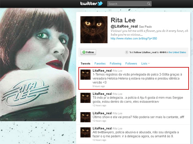 Rita Lee (Foto: Twitter/Reprodução)