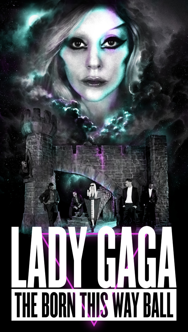 Poster da turnê ‘The born this way ball’, de Lady Gaga (Foto: Reprodução)