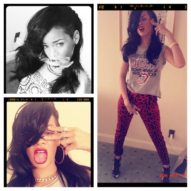 Rihanna posta fotos sexy no Twitter (Foto: Twitter/Reprodução)