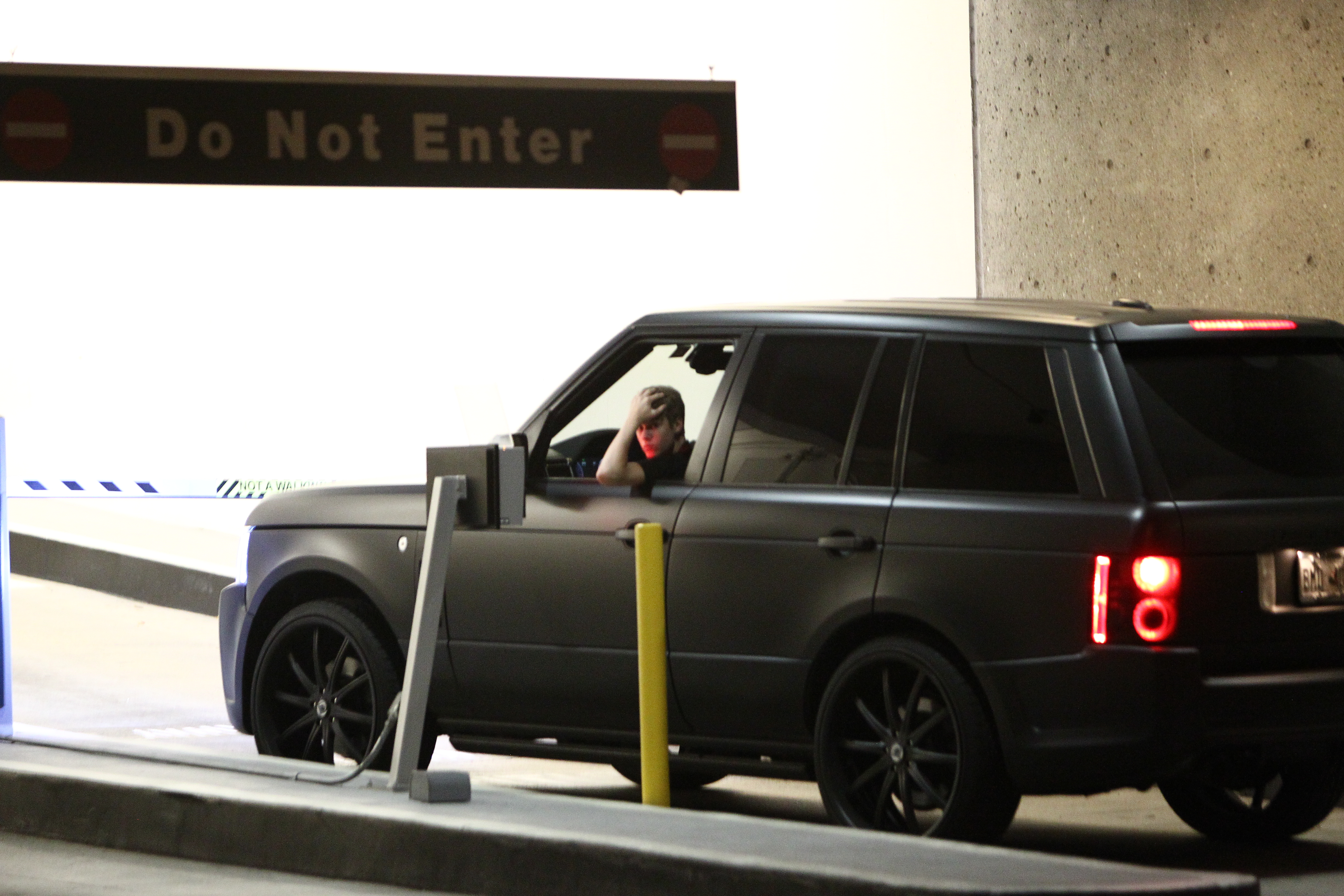 Bieber em seu Range Rover