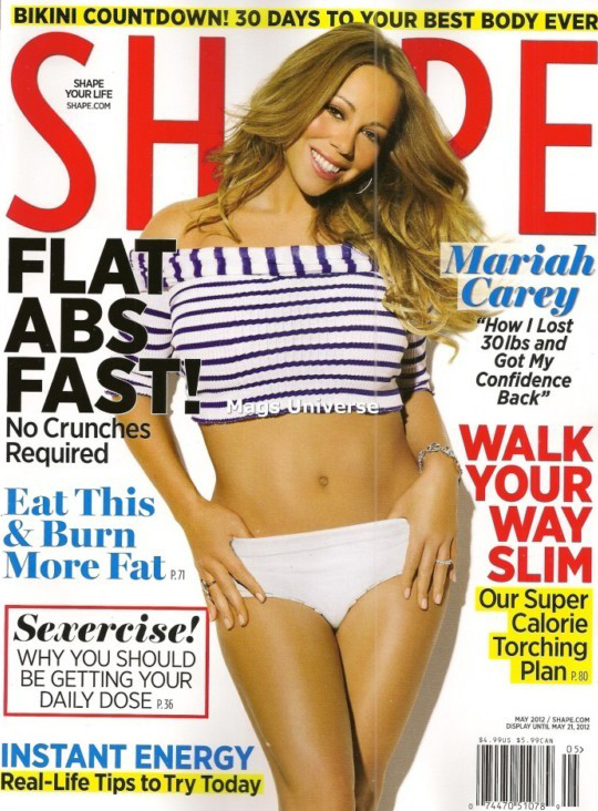 Mariah Carey Capa de Revista Shape (Foto: reprodução)