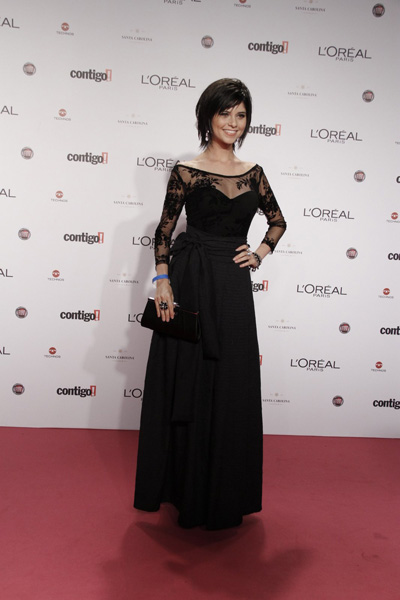 A atriz Julianne Trevisol no Prêmio Contigo