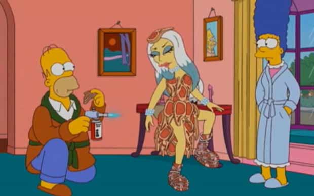 Lady Gaga vira desenho em 'Os Simpsons' (Foto: Reprodução)