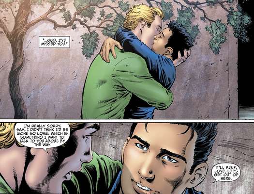 Lanterna Verde beija outro rapaz em nova edição de HQ (Foto: Reprodução)