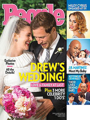 Casamento da Drew Barrymore e Will Kopelman (Foto: Revista People/Reprodução)