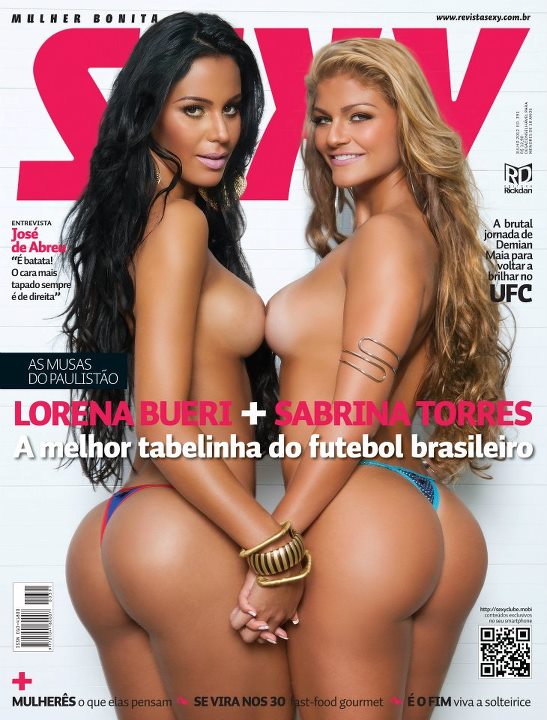 Lorena Bueri e Sabrina Torres na capa da revista Sexy (Foto: Divulgação)