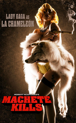 Lady Gaga no pôster de "Machete Kills" (Foto: Reprodução/Twitter)