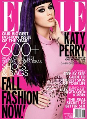 Katy Perry na  capa da revista "Elle" de setembro (Foto: Revista Elle / Divulgação)