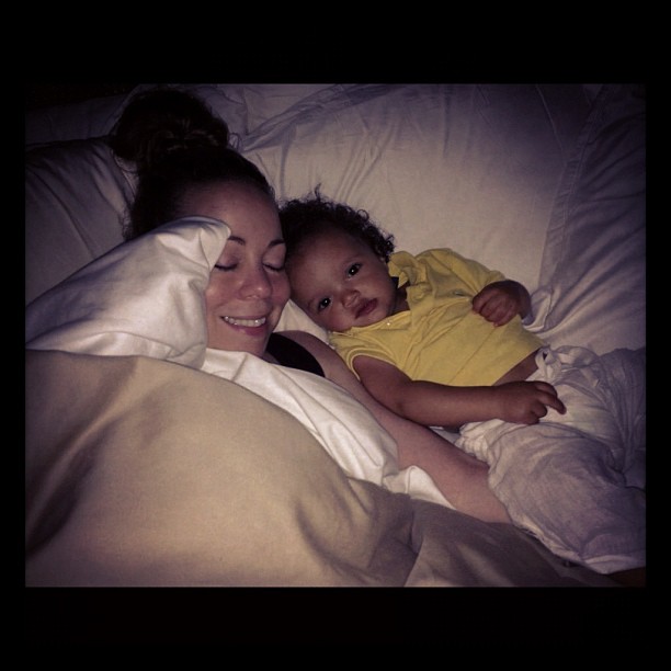 Mariah Carey e um dos gêmeos (Foto: Reprodução/Instagram)