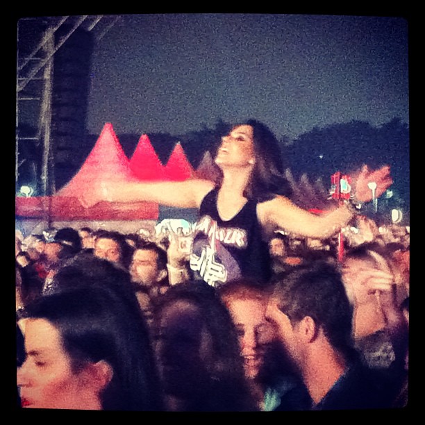Giovanna Lancellotti em show do Maroon 5 em São Paulo (Foto: Instagram/ Reprodução)