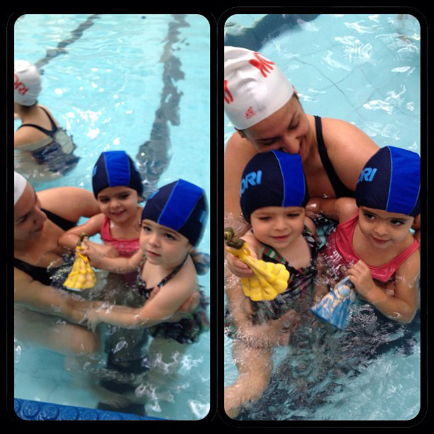 Luciano Camargo posta foto do primeiro dia de natação das filhas (Foto: Instagram / Reprodução)