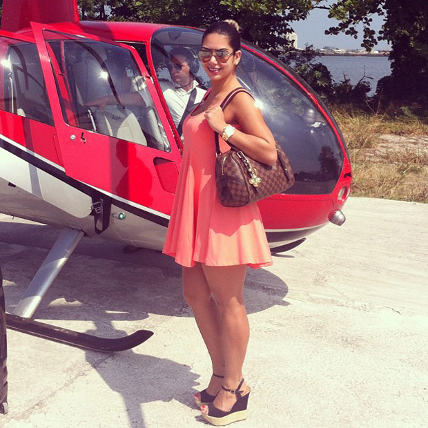 Graciella Carvalho vai para Angra dos Reis, no Rio de Janeiro, de Helicóptero (Foto: Instagram / Reprodução)