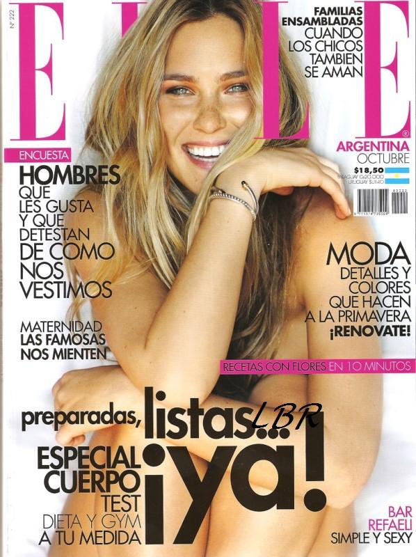 Bar Refaeli na capa da Elle Argentina de Outubro de 2012 (Foto: Reprodução / Facebook)