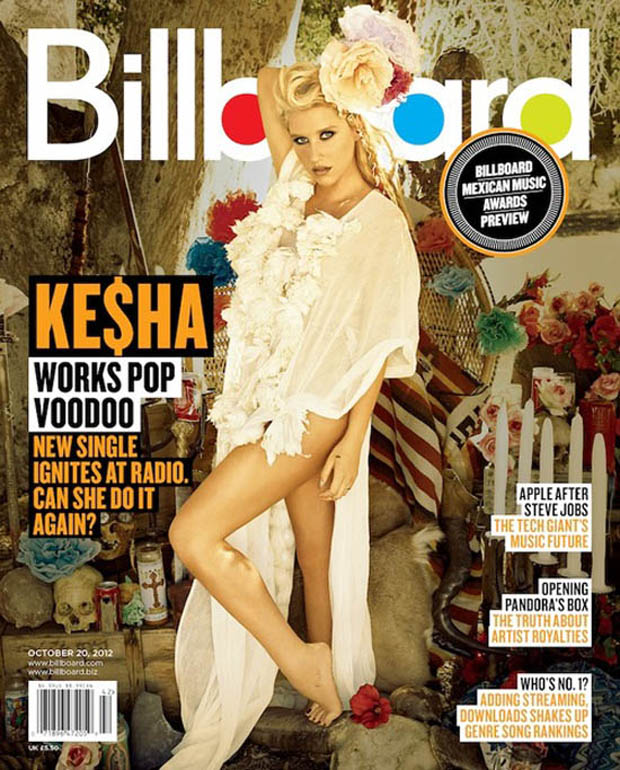Ke$ha na capa da revista 'Billboard' (Foto: Reprodução)