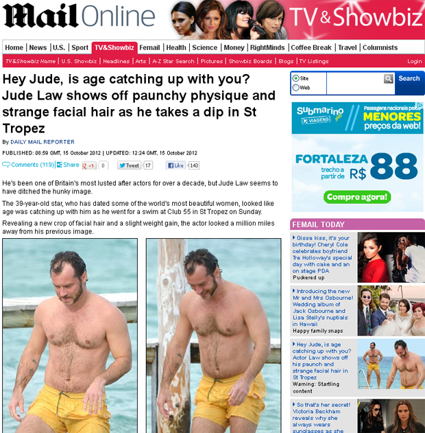 Jude Law  (Foto: Daily Mail/Reprodução)