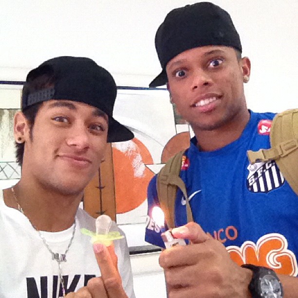 Neymar e  André, do Santos (Foto: Reprodução/ Instagram)