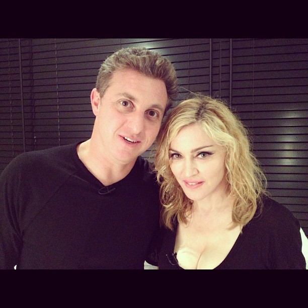 Luciano Huck e Madonna em Miami, nos Estados Unidos (Foto: Instagram/ Reprodução)