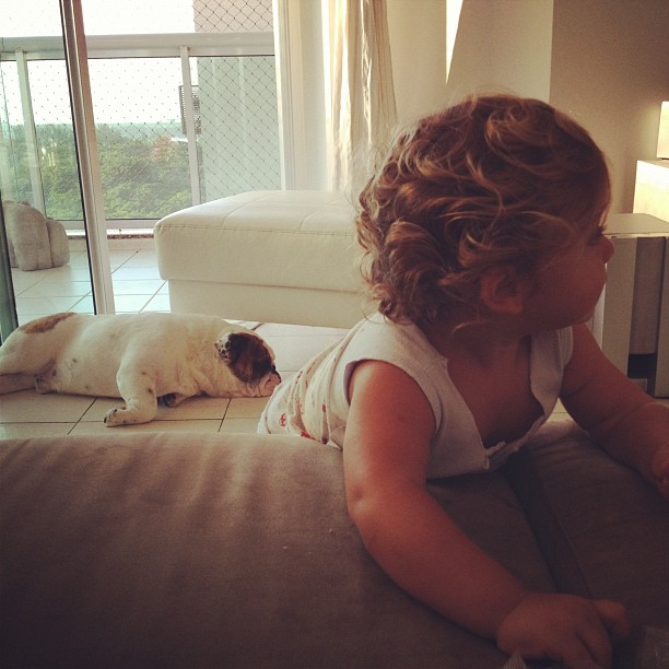 Priscila Fantin posta foto do filho e do cachorro (Foto: Instagram)